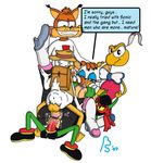  blargsnarf bubsy crossover disney donald_duck dynamite_headdy rouge_the_bat sonic_team zool 