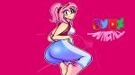  16:9 amy_rose butt clothing curves girly hair hi_res legwear looking_at_viewer mammal nativefall pink_hair simple_background sonic_the_hedgehog_(series) thick_thighs tights 