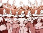  absurd_res alternate_costume clothing demon female fire hekapoo hi_res horn horned_humanoid humanoid inkershike lingerie maid_uniform monochrome not_furry nude nurse one_eye_obstructed playboy_bunny school_uniform star_vs._the_forces_of_evil uniform 
