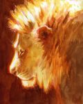  2020 ambiguous_form felid headshot_portrait lion male mammal pantherine portrait solo tamberella traditional_media_(artwork) whiskers 