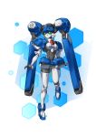  absurd_res android blazermate breasts female green_eyes hi_res machine medabots not_furry robot simple_background solo yuuyatails 