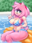  amy_rose anthro big_breasts bikini breasts clothed clothing eulipotyphlan female hedgehog hi_res lips looking_at_viewer mammal professorzolo solo sonic_the_hedgehog_(series) swimwear 