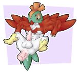  altenusy animal_genitalia anthro avian balls bird bodily_fluids digital_media_(artwork) duo genital_fluids genitals hawlucha male muscular muscular_male nintendo nude penis pok&eacute;mon pok&eacute;mon_(species) simple_background video_games wings 