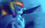  absurd_res auroriia equid equine female feral friendship_is_magic hi_res mammal my_little_pony pterippus rainbow_dash_(mlp) solo wings 