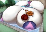  3_tails anthro araidian_(artist) balls big_balls big_breasts big_butt big_penis bikini breasts bulge butt canid canine canis clothing felid female fence french_braid genitals hi_res huge_balls huge_breasts huge_butt huge_penis hybrid hyper hyper_balls hyper_breasts hyper_bulge hyper_butt hyper_genitalia hyper_penis ladder lying male mammal multi_tail ombre_khymyr pantherine penis procyonid raccoon swimming_pool swimwear tiger tree tykitty wolf 