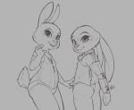  2019 alec8ter anthro armbinder ball_gag bdsm bondage bonnie_hopps bound buckteeth butt clothed clothing collar daughter disney duo ears_down female flat_chested gag grey_background hands_behind_back judy_hopps lagomorph leotard leporid looking_at_viewer mammal monochrome mother mother_and_child mother_and_daughter panties parent parent_and_child pivoted_ears rabbit simple_background sketch skimpy smile teeth underwear zootopia 