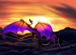  2020 ambiguous_gender cosmic_wings day detailed_background digital_media_(artwork) dragon feral hi_res membrane_(anatomy) membranous_wings outside plaguedogs123 sky solo sun wings wyvern 