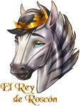  2020 anthro crown digital_media_(artwork) equid equine kaeldu king mammal quillu rosc&oacute;n royalty sticker telegram telegram_sticker zebra 
