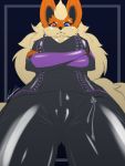  angry arcanine big_legs biker breasts camel_toe canid canine clothed clothing crossed_arms dredjir female first_person_view frown hi_res leather mammal nintendo pok&eacute;mon pok&eacute;mon_(species) solo tight_clothing video_games wide_hips 