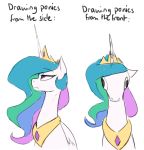  2020 anticularpony crown english_text equid female feral friendship_is_magic hair horn jewelry mammal multicolored_hair my_little_pony necklace princess_celestia_(mlp) royalty simple_background solo text white_background winged_unicorn wings 