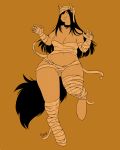 &lt;3 2019 absurd_res anthro bandage breasts chango-tan chango-tan_(oc) choker cleavage clothed clothing collar costume fan_character female hi_res jewelry mummy my_little_pony necklace orange_theme piercing slightly_chubby solo tongue tongue_out undead 