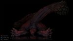  16:9 2020 3d_(artwork) anus backsack balls big_butt bodily_fluids butt capcom claws conditional_dnp cum dante_yun digital_media_(artwork) dragon erection fanged_wyvern feral genital_fluids genitals lying male monster_hunter night nude odogaron penile penis presenting red_body red_scales scales scalie solo spikes teeth toe_claws video_games watermark 