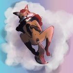  1:1 2020 anthro ball_gag bdsm bondage bound canid canine digital_media_(artwork) fan_character female fox fur gag gagged genitals hair hi_res invalid_color invalid_tag looking_at_viewer mammal nude pussy simple_background submissive 