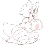  alphys anthro belly big_breasts bodily_fluids breasts buckteeth chubby_female cleavage clothed clothing eyewear fake_cat_ears fake_ears fake_paws female freckles glasses gloves handwear hi_res kneeling legwear looking_at_viewer nervous nipple_outline non-mammal_breasts open_mouth open_smile panties paw_gloves peperc2 reptile scalie shirt short_stack slightly_chubby smile solo squish sweat teeth thick_tail thick_thighs thigh_highs thigh_squish tight_clothing tight_shirt tight_topwear topwear translucent translucent_clothing translucent_shirt translucent_topwear undertale underwear video_games wide_hips 