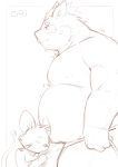  2020 absurd_res anthro asian_clothing belly blush bulge cai1448331577 clothing duo east_asian_clothing eyes_closed fundoshi hi_res humanoid_hands japanese_clothing kemono male mammal moobs mouse murid murine nipples overweight overweight_male rodent simple_background suid suina sus_(pig) underwear white_background wild_boar 
