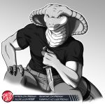  anthro cobra combat_knife hi_res male predaguy reptile scalie smile smirk snake 