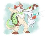  5:4 accessory armband biped chesnaught headband megaphone nintendo pok&eacute;mon pok&eacute;mon_(species) video_games yarkwark zangoose 