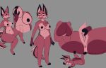  2020 absurd_res anthro big_breasts breasts butt canid canine digital_media_(artwork) female fox fur genitals hi_res ina looking_at_viewer mammal nipples nude pussy sinnamon_roll slightly_chubby solo thick_thighs 