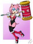  amy_rose amy_rouge armwear boots breasts clothing drake-rex elbow_gloves footwear gloves handwear hi_res sonic_the_hedgehog_(series) tattoo 