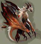 claws dragon hi_res pockyrumz scalie sharp_teeth solo teeth wings wyvern 