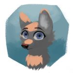  1:1 2020 ambiguous_gender anthro arctic_fox blue_eyes bust_portrait canid canine cheek_tuft disney facial_tuft fox fuel_(artist) green_background inner_ear_fluff looking_at_viewer mammal portrait simple_background skye_(zootopia) solo tuft white_background zootopia 