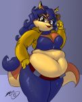  093_(artist) carmelita_fox female hi_res overweight sly_cooper_(series) solo sony_corporation sony_interactive_entertainment sucker_punch_productions video_games 