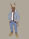  2019 asinus clothing donkey equid equine hi_res male mammal rinzy solo standing 