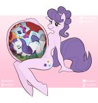  amaichix anthro belly big_belly bodily_fluids breasts equid equine female female_pred female_prey friendship_is_magic horse internal mammal my_little_pony oral_vore rarity_(mlp) sassy_saddles_(mlp) stomach_acid suri_polomare_(mlp) vore 