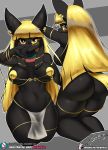  anthro anubian_jackal anubis big_breasts breasts burgerkiss butt canid canine canis clothing deity egyptian_mythology female genitals hi_res jackal loincloth mammal middle_eastern_mythology mythology pussy solo 