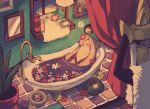  aegislash bath bathtub closed_eyes creature gen_6_pokemon gourgeist indoors maru_(umc_a) mirror pokemon pokemon_(creature) shelf 