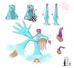  2017 absurd_res animate_inanimate balls big_hands biped blue_body blue_fur bodily_fluids bodypaint bogeyman claws clothed clothing digital_media_(artwork) drooling ear_piercing ear_ring erection fur gary garygarthzos genital_fluids genitals hair hi_res horn humanoid konani long_hair long_ponytail looking_at_viewer maggots male model_sheet monster monstrous_humanoid multicolored_penis nightmare_fuel nude open_mouth parasite pawpads penis piercing pink_pawpads plushie prehensile_penis saliva sharp_teeth simple_background smile solo standing striped_tentacles stripes teddy_bear teeth tentacle_monster tentacles text two_tone_penis unusual_genitalia unusual_penis white_background worm wounded 