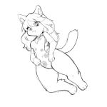  1:1 anthro breasts clothed clothing felid feline female fur hair hi_res inner_ear_fluff mammal rapel simple_background solo swimwear tuft white_background 