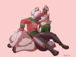  2019 4:3 arcanine bottomless canid canine clothed clothing duo fox kissing male mammal nintendo pok&eacute;mon pok&eacute;mon_(species) rinzy signature simple_background video_games 
