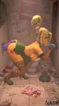  3d_(artwork) absurd_res anthro applejack_(mlp) bathroom big_breasts bowl breasts chun-li clothing condom digital_media_(artwork) dress ear_piercing ear_ring eyeshadow feet fellatio female food_bowl footwear friendship_is_magic glory_hole hi_res high_heels hot_dogging intersex legwear makeup male male/female my_little_pony needle_(disambiguation) nipples oral penile piercing poster rainbow_dash_(mlp) rarity_(mlp) sex shoes source_filmmaker stockings toilet trailssfm 