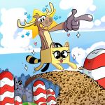  &lt;3 1:1 catbox cookie doghouse_(artist) duo food hi_res moose_(moosebox) moosebox nickelodeon star 