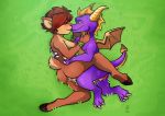  &lt;3 activision balls blush bodily_fluids breasts cum cum_inside digital_media_(artwork) dragon duo elora faun female fur genital_fluids genitals green_eyes hair horn hug irhileth male mammal membrane_(anatomy) membranous_wings nude penis purple_body scales scalie smile spyro spyro_reignited_trilogy spyro_the_dragon video_games western_dragon wings 