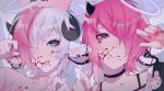  all_male animal_ears blue_eyes male my_melody_(character) oncha original pink_eyes pink_hair 