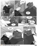  2020 anthro badger blush canid canine clothing comic date fox hi_res honey_badger kissing male male/male mammal misterstallion muscular mustelid musteline romantic_ambiance surprise 