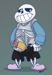  animated_skeleton annie-mae bone clothing food hi_res hot_dog humanoid male not_furry sans_(undertale) skeleton solo suggestive suggestive_food undead undertale video_games 
