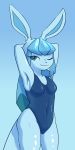  anthro blue_body clothing eeveelution female frostynoten glaceon hi_res nintendo pok&eacute;mon pok&eacute;mon_(species) solo swimwear video_games 