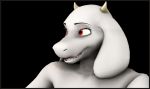  3d_(artwork) absurd_res digital_media_(artwork) fur hi_res nocturnalfuzz red_eyes solo source_filmmaker toriel undertale video_games white_body white_fur 