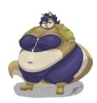  anthro breasts carmelita_fox cleavage clothed clothing ear_piercing ear_ring female fully_clothed hi_res lordaltros obese overweight piercing sly_cooper_(series) solo sony_corporation sony_interactive_entertainment sucker_punch_productions video_games 