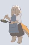  340m/sec anthro apron clothing cooking final_fantasy final_fantasy_tactics food hair hi_res mammal simple_background smile solo square_enix video_games 
