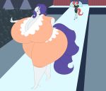  anthro big_breasts breasts cleavage clothed clothing equid female friendship_is_magic hi_res horn huge_breasts hyper hyper_breasts mammal my_little_pony rarity_(mlp) runway thick_thighs two-ton-neko unicorn 