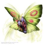  antennae bug creature dustox flying full_body gen_3_pokemon insect looking_at_viewer moth no_humans pokemon pokemon_(creature) powder realistic silver_wind_(pokemon) solo transparent_background watermark web_address yellow_eyes 
