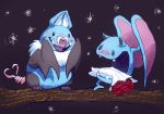  :d bat black_eyes blush bouquet calonarang creature fangs flower full_body gen_1_pokemon gen_5_pokemon golbat night night_sky no_humans open_mouth pokemon pokemon_(creature) red_flower red_rose rose sky smile standing star_(sky) starry_sky swoobat trait_connection 