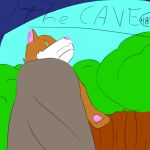  1:1 adventure canid canine cave clothing comic hi_res male mammal pits tree 