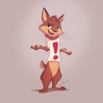  1:1 2019 anthro barefoot blue_eyes bobcat bottomless bubsy bubsy_(series) cheek_tuft clothed clothing facial_tuft featureless_crotch felid feline grey_background head_tuft hi_res looking_at_viewer lynx mammal open_mouth open_smile pointedfox shirt simple_background smile solo standing topwear tuft video_games whiskers 