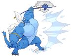  angel anthro axe battle_axe big_muscles dragon feathered_wings feathers hi_res male megawaffle_(artist) melee_weapon muscular scalie small_wings tarchon weapon wings 