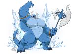  angel anthro axe battle_axe big_muscles dragon hi_res male megawaffle_(artist) melee_weapon muscular scalie tarchon weapon 